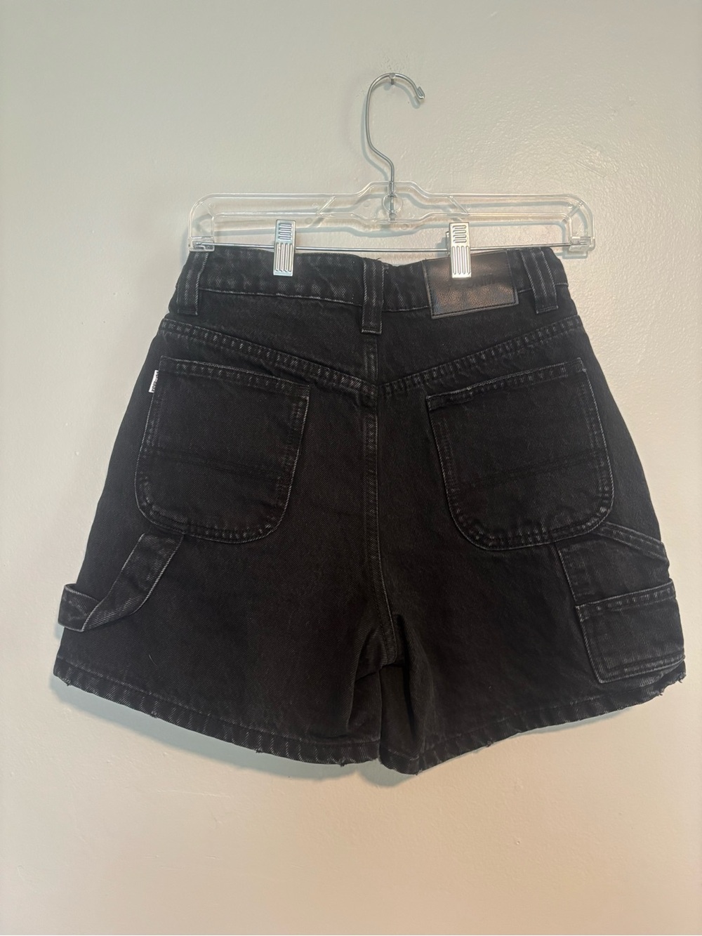 Princess Polly Black Cargo Denim Shorts